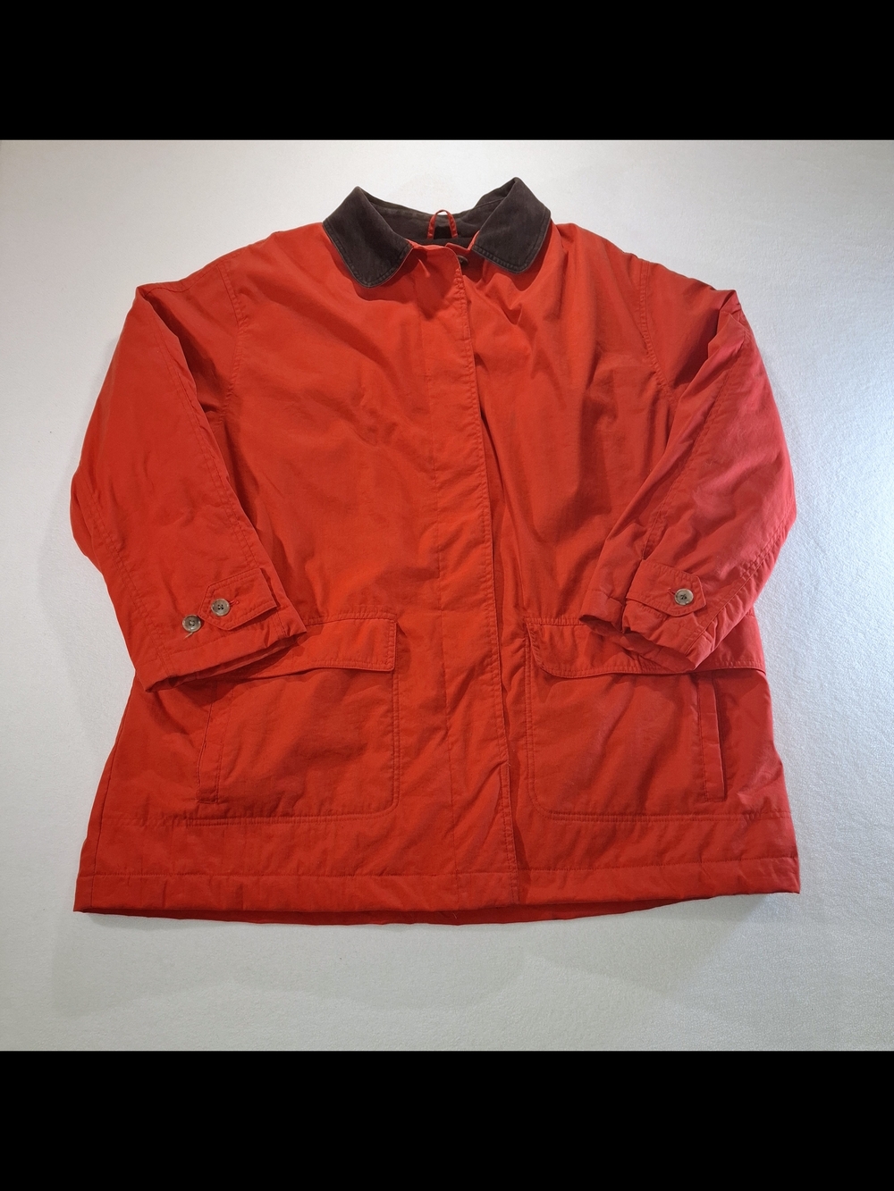 Vintage Eddie Bauer Orange Barn Jacket with  Collar
